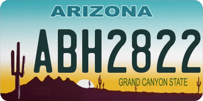 AZ license plate ABH2822