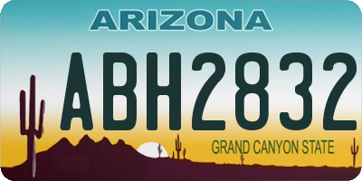 AZ license plate ABH2832