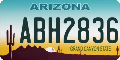 AZ license plate ABH2836