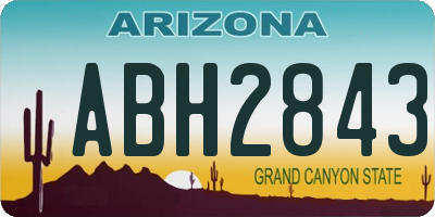AZ license plate ABH2843