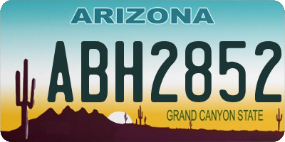 AZ license plate ABH2852