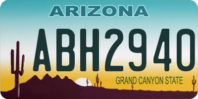 AZ license plate ABH2940
