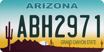 AZ license plate ABH2971