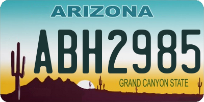AZ license plate ABH2985