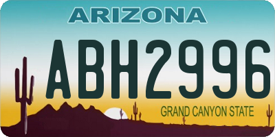 AZ license plate ABH2996