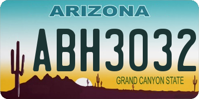 AZ license plate ABH3032