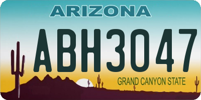 AZ license plate ABH3047