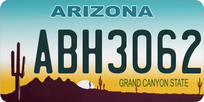 AZ license plate ABH3062