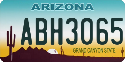 AZ license plate ABH3065