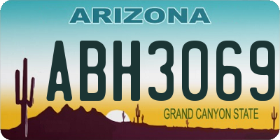 AZ license plate ABH3069