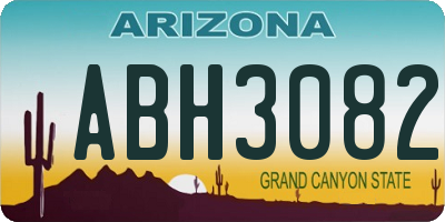 AZ license plate ABH3082