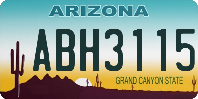 AZ license plate ABH3115