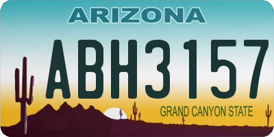 AZ license plate ABH3157