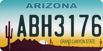 AZ license plate ABH3176