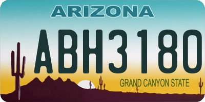 AZ license plate ABH3180