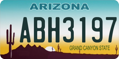 AZ license plate ABH3197