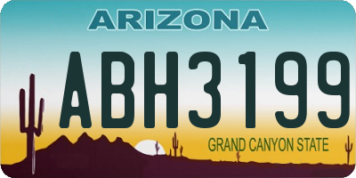 AZ license plate ABH3199