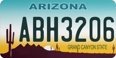 AZ license plate ABH3206