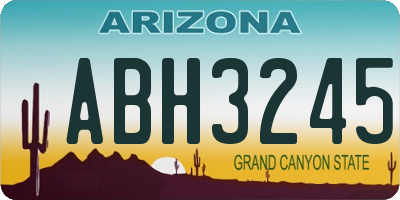 AZ license plate ABH3245