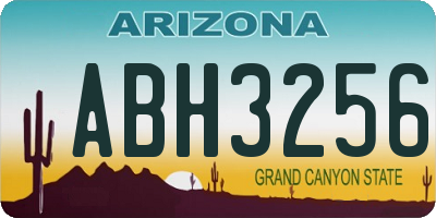 AZ license plate ABH3256
