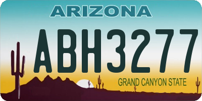 AZ license plate ABH3277