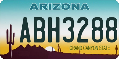 AZ license plate ABH3288