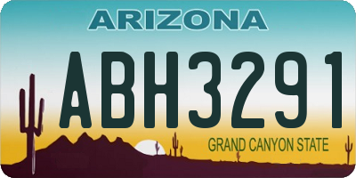 AZ license plate ABH3291