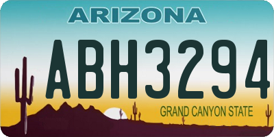 AZ license plate ABH3294