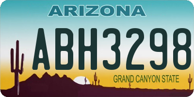 AZ license plate ABH3298
