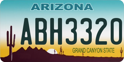 AZ license plate ABH3320