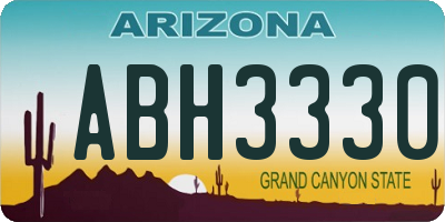 AZ license plate ABH3330