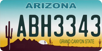 AZ license plate ABH3343
