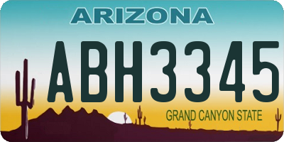 AZ license plate ABH3345