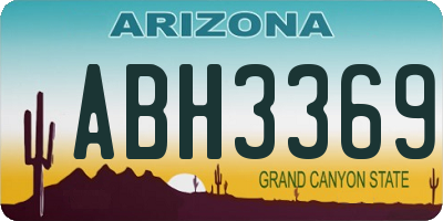 AZ license plate ABH3369