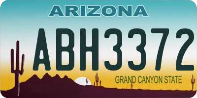 AZ license plate ABH3372
