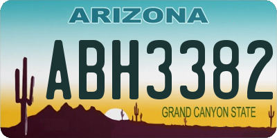 AZ license plate ABH3382