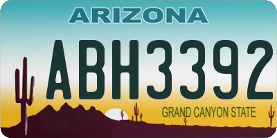 AZ license plate ABH3392
