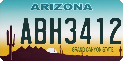 AZ license plate ABH3412
