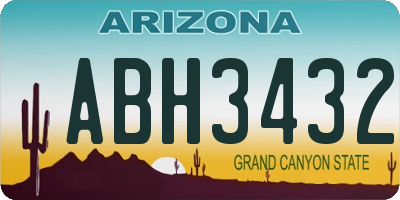 AZ license plate ABH3432