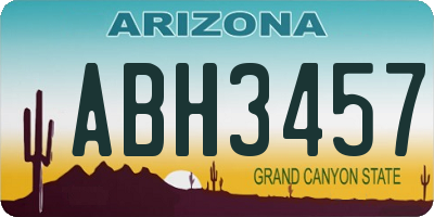 AZ license plate ABH3457