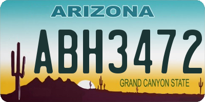 AZ license plate ABH3472