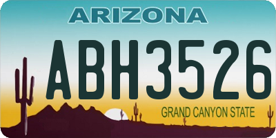 AZ license plate ABH3526