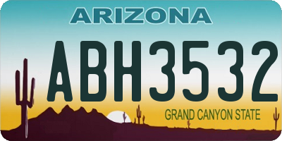AZ license plate ABH3532