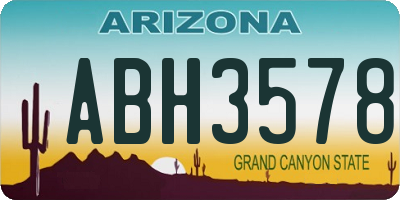 AZ license plate ABH3578