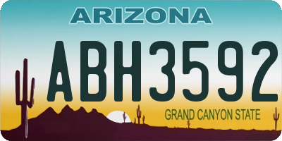 AZ license plate ABH3592