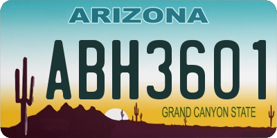 AZ license plate ABH3601