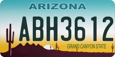 AZ license plate ABH3612