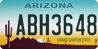 AZ license plate ABH3648
