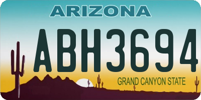 AZ license plate ABH3694