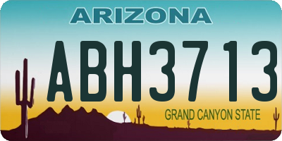 AZ license plate ABH3713